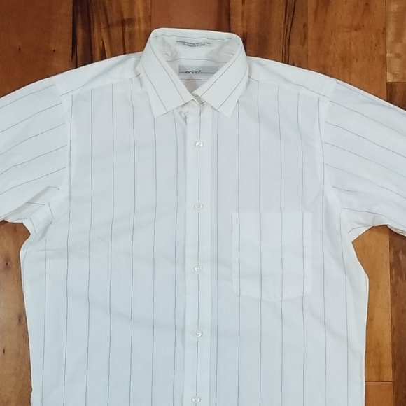 Enro Shirts Enro White Striped Dress Shirt Size 45 Poshmark